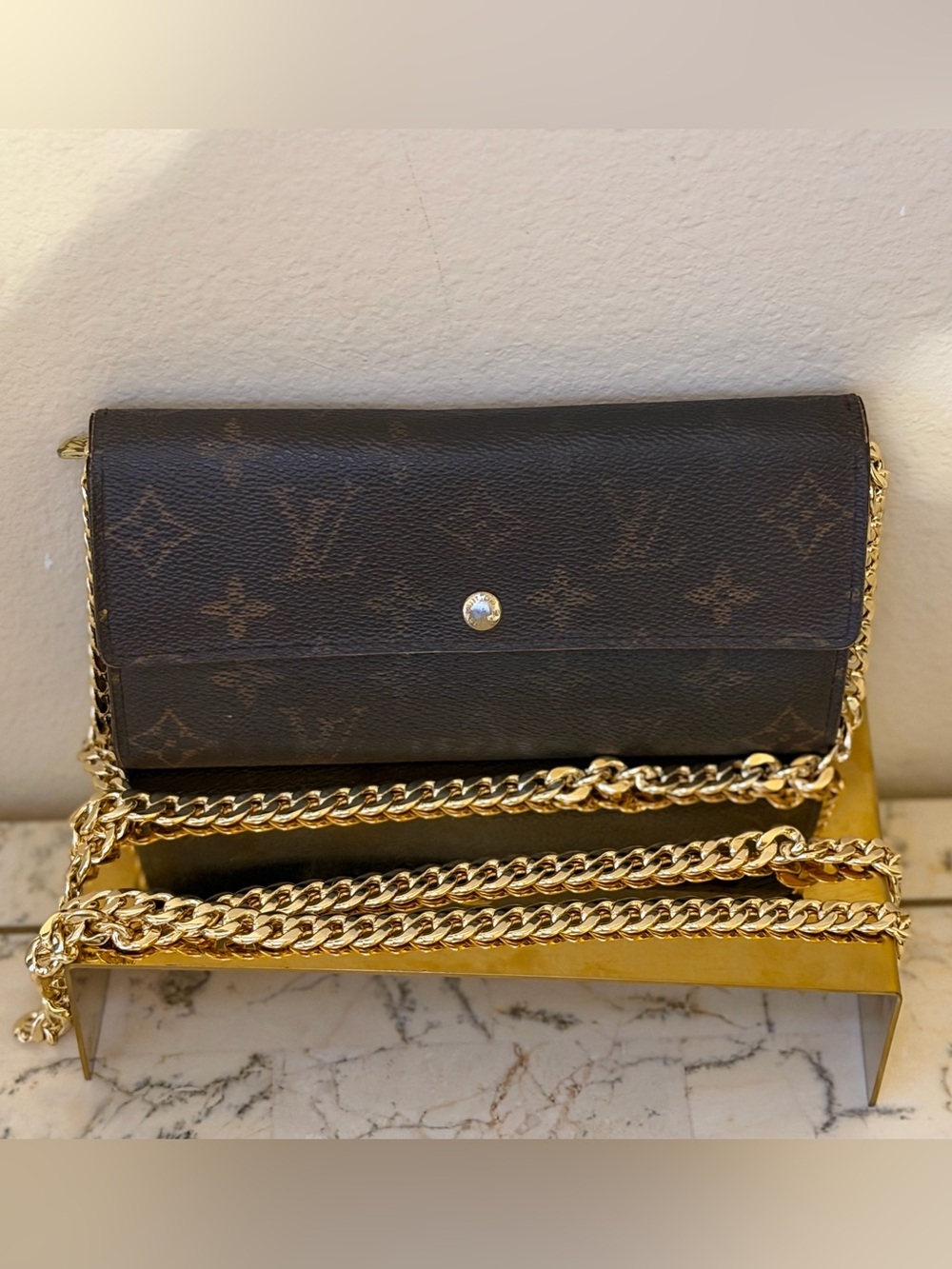 LV Vintage Monogram Porte Trésor International Long Wallet Made in Fr